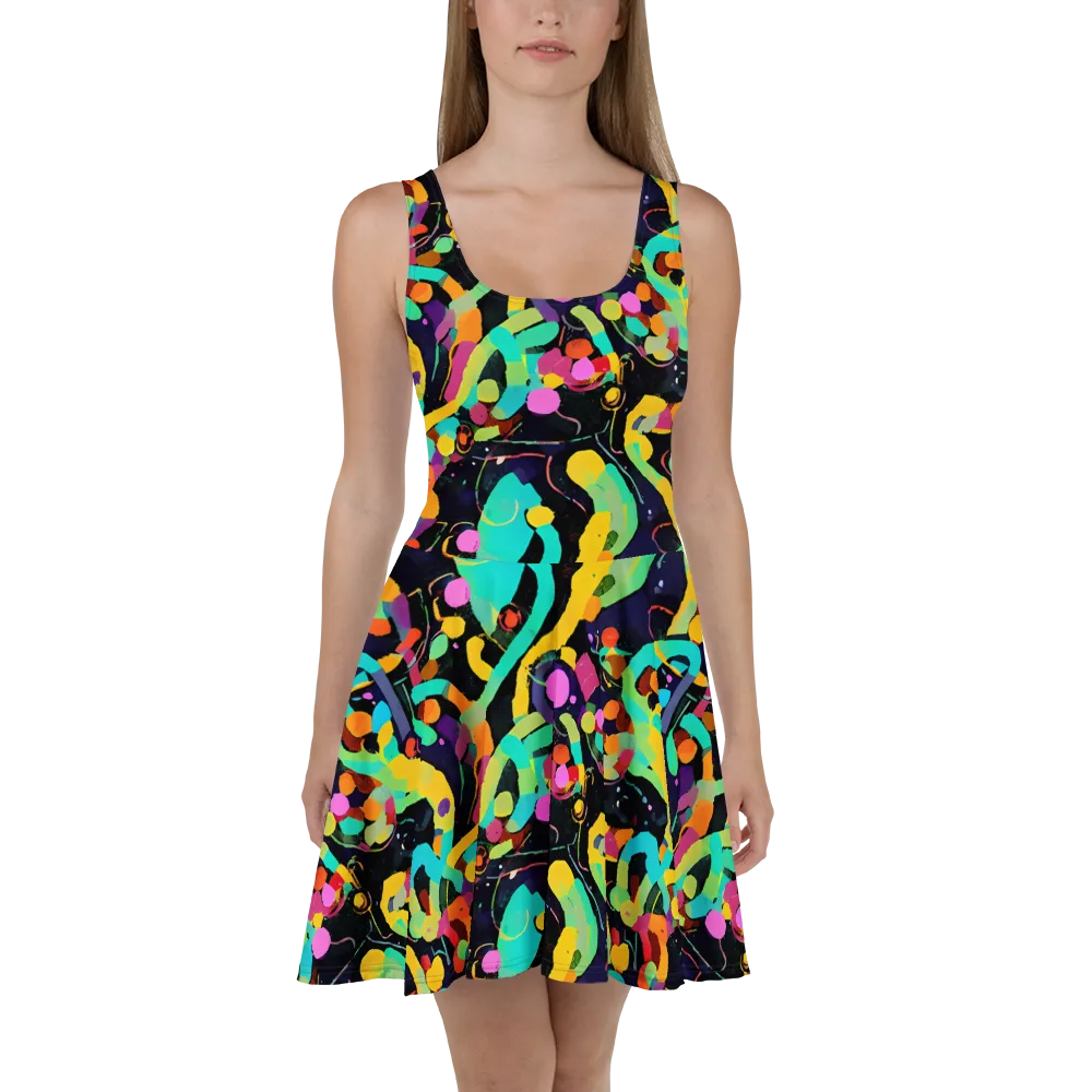 Neon Kinetic on Skater Dress — Front