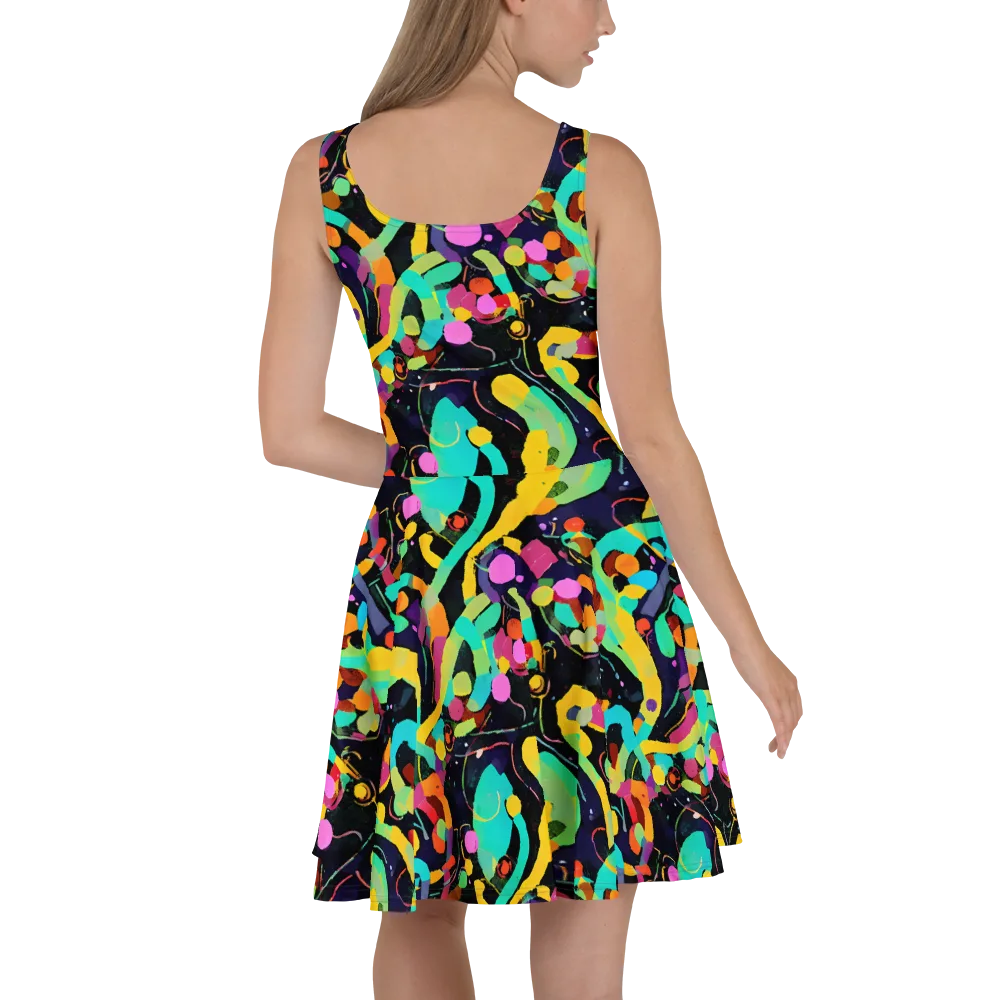 Neon Kinetic on Skater Dress — Back