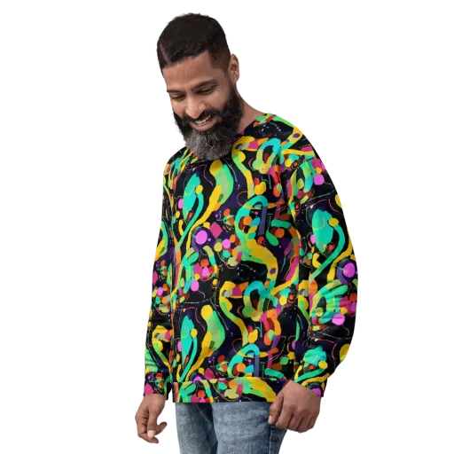Neon Kinetic on a Sweatshirt
