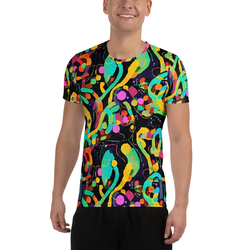 Neon Kinetic on Men's Athletic T-Shirt — Front
