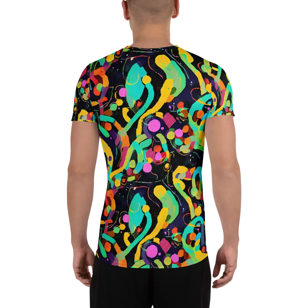 Neon Kinetic on Men's Athletic T-Shirt — Back
