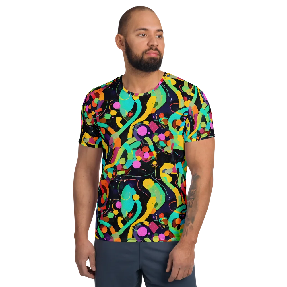 Neon Kinetic on Men's Athletic T-Shirt — Front