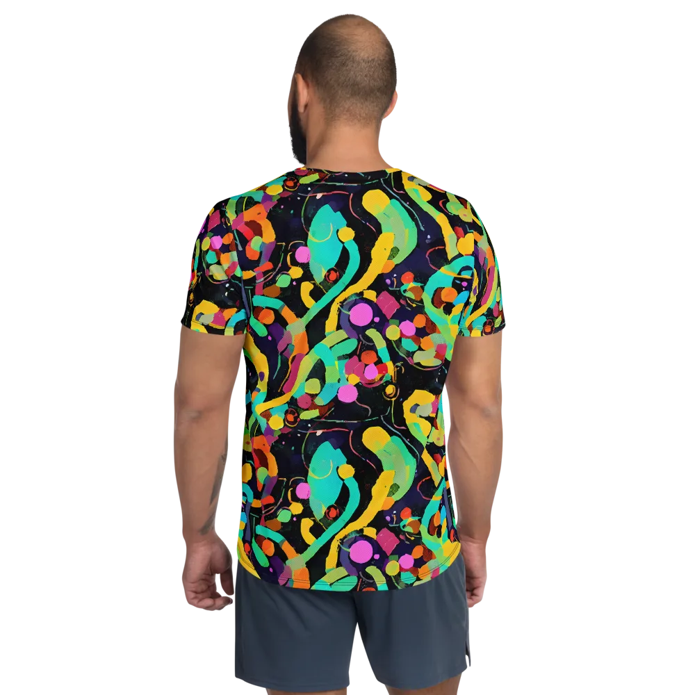 Neon Kinetic on Men's Athletic T-Shirt — Back
