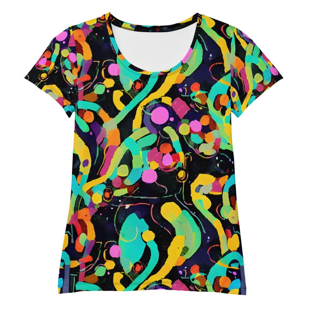 Neon Kinetic on Women's Athletic T-Shirt — Front