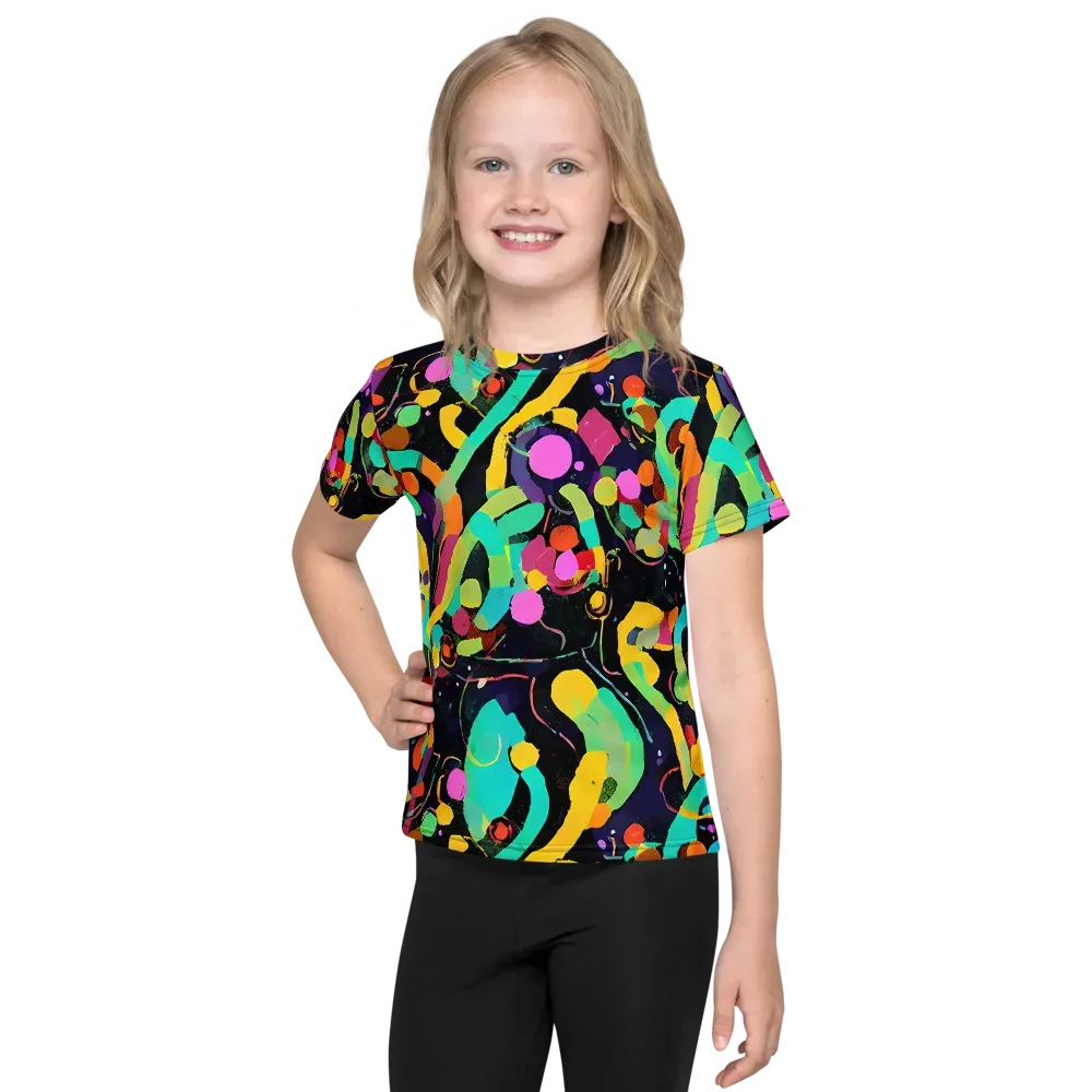 Neon Kinetic on Kids Crew Neck T-Shirt — Front
