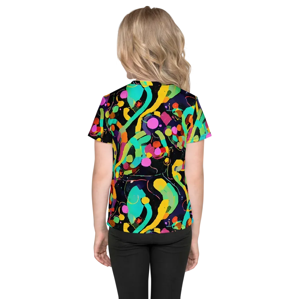 Neon Kinetic on Kids Crew Neck T-Shirt — Back