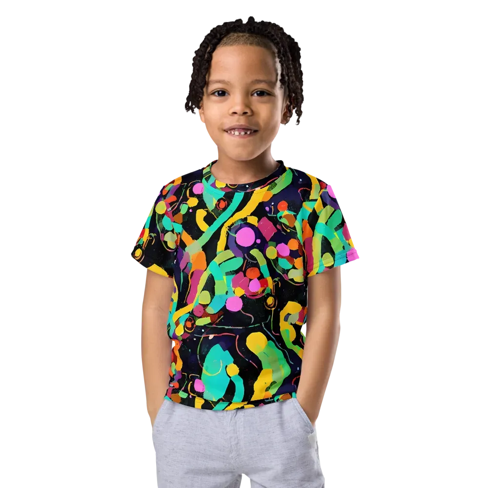 Neon Kinetic on Kids Crew Neck T-Shirt — Front