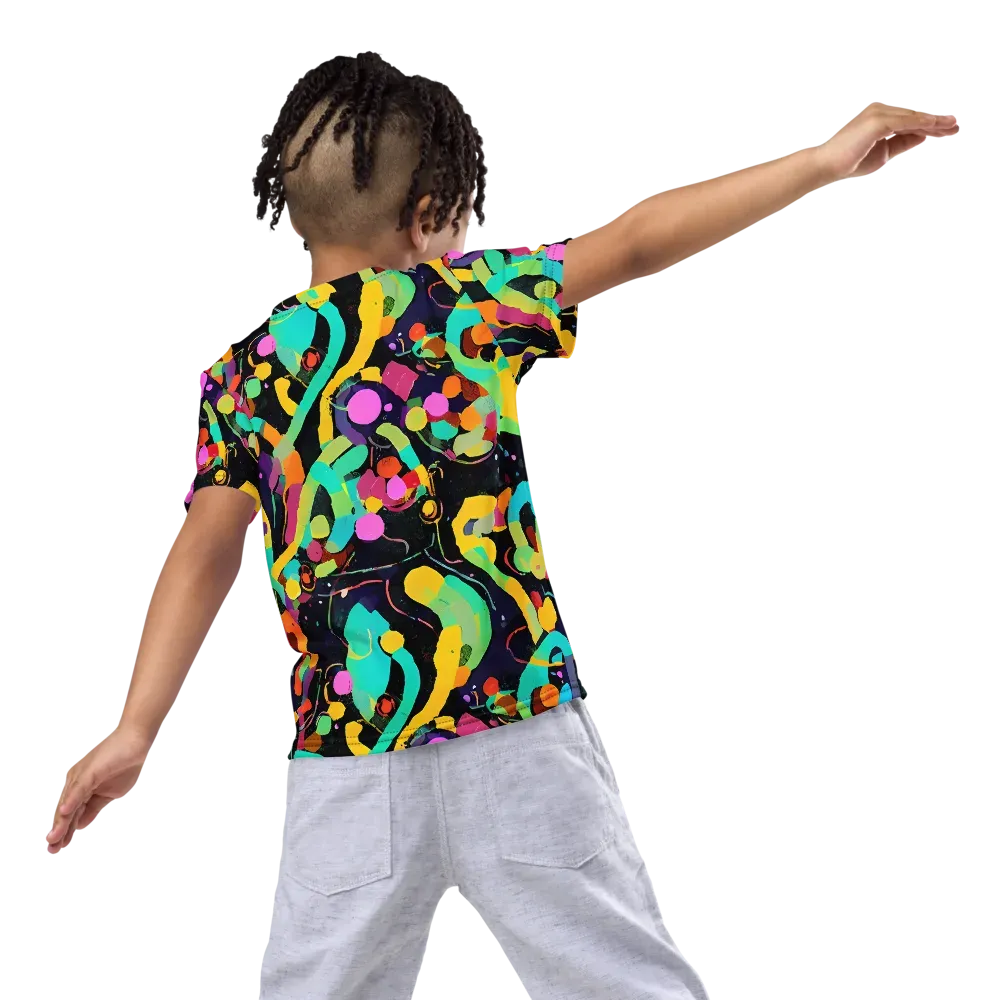 Neon Kinetic on Kids Crew Neck T-Shirt — Back