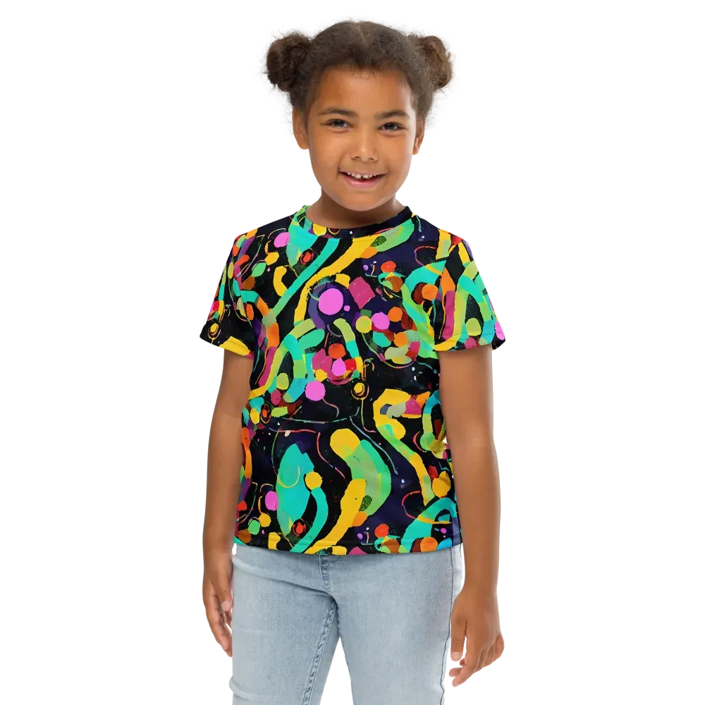 Neon Kinetic on Kids Crew Neck T-Shirt — Front
