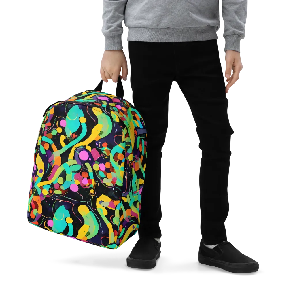 Neon Kinetic on Minimalist Backpack — Zoomed-in