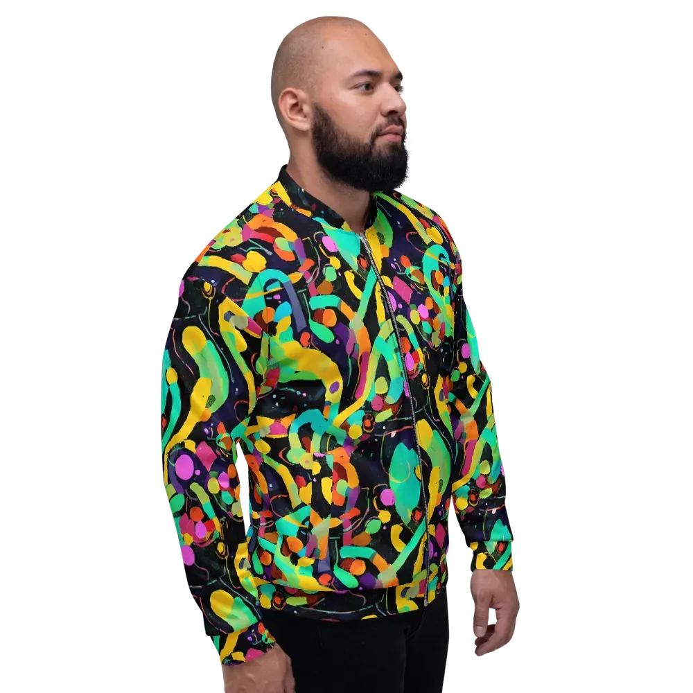 Neon Kinetic on Bomber Jacket — Right