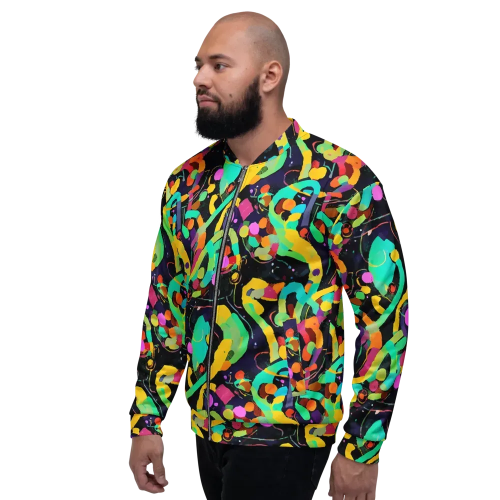 Neon Kinetic on Bomber Jacket — Left
