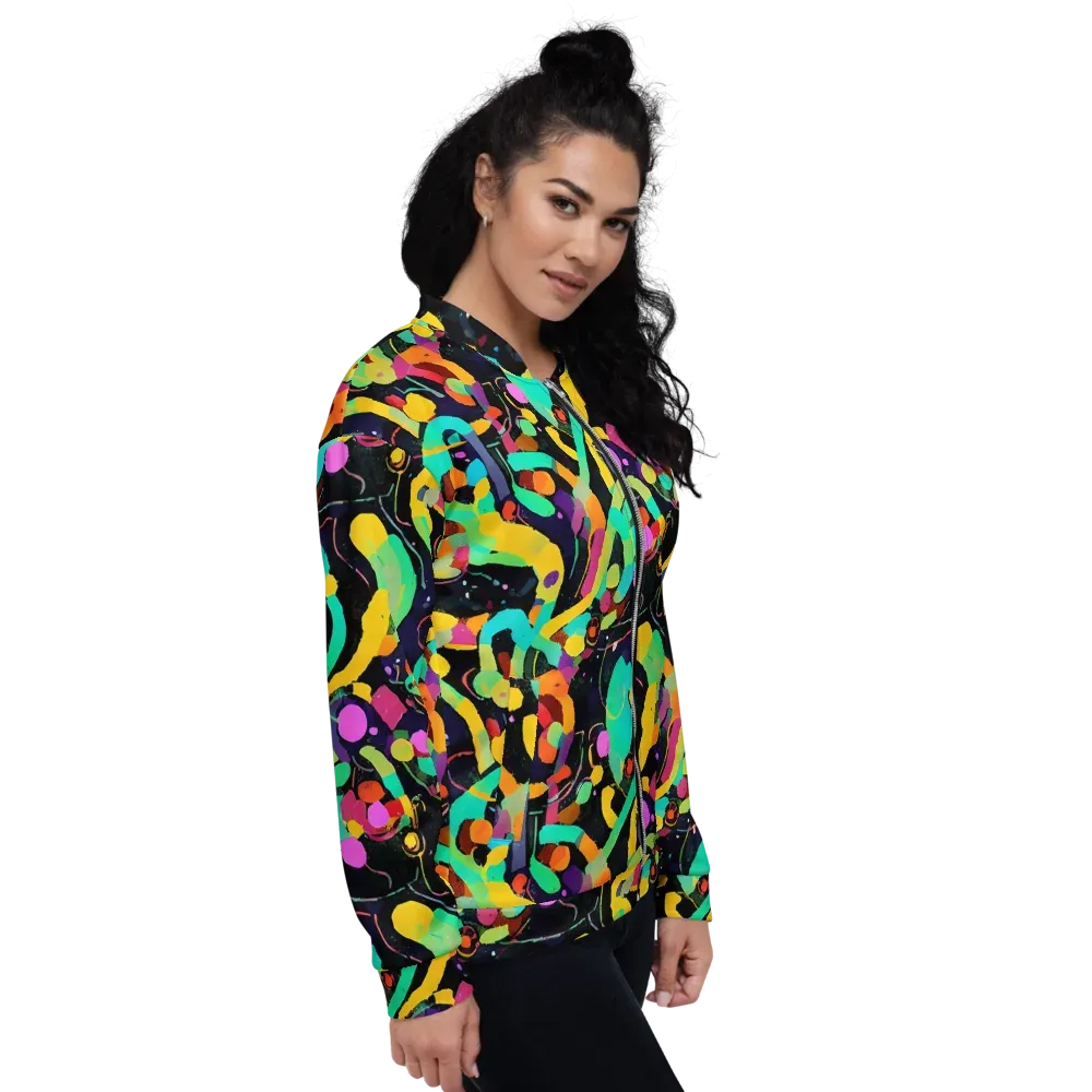 Neon Kinetic on Bomber Jacket — Right
