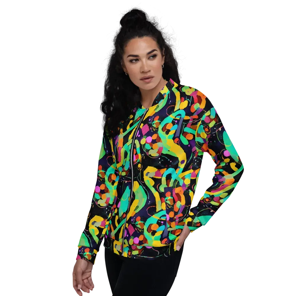 Neon Kinetic on Bomber Jacket — Left