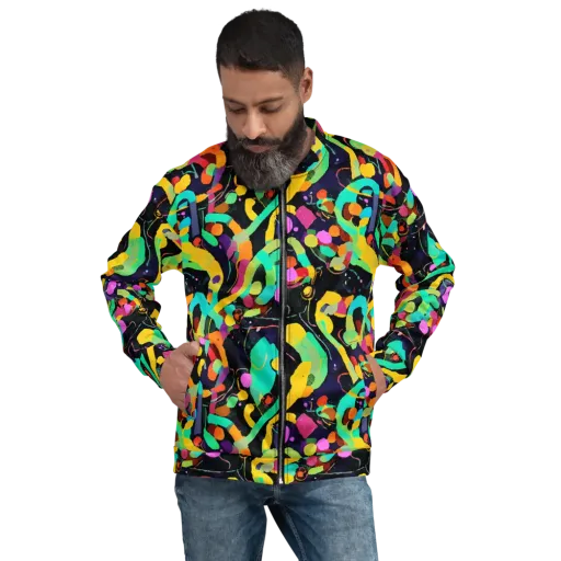 Neon Kinetic on a Bomber Jacket