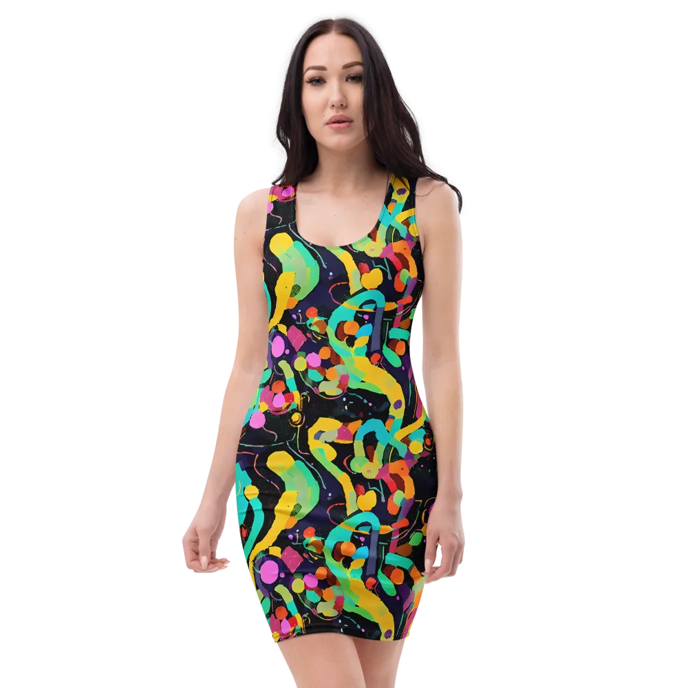 Neon Kinetic on Bodycon Dress — Front