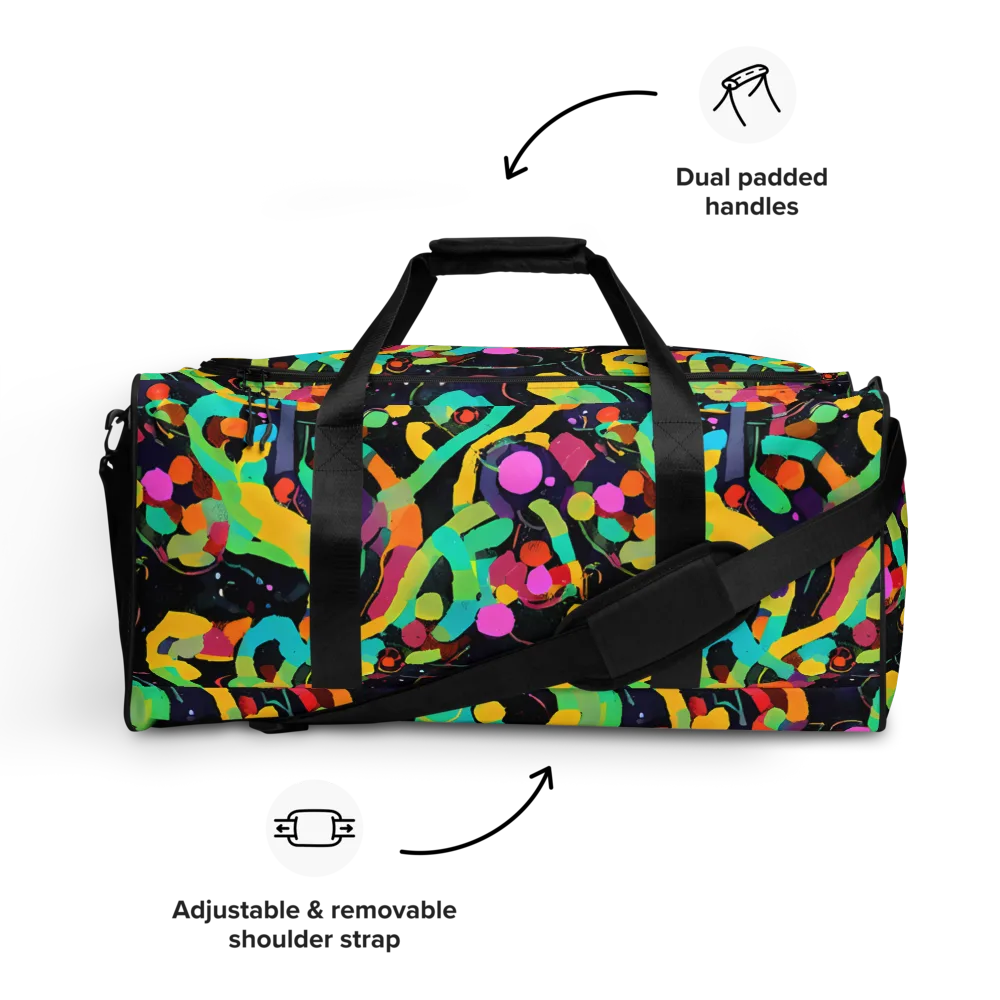 Neon Kinetic on Duffle Bag — Front