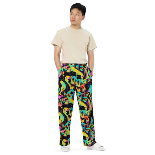 Neon Kinetic on a Wide-Leg Pants