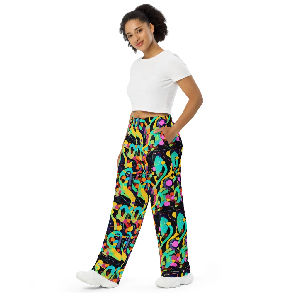 Neon Kinetic on Wide-Leg Pants — Left Front