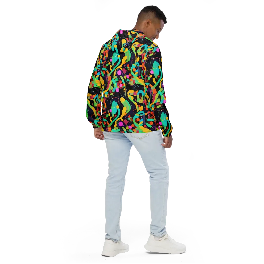 Neon Kinetic on Men's Windbreaker — Back