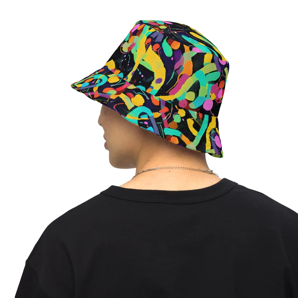 Neon Kinetic on Reversible Bucket Hat — Back Inside