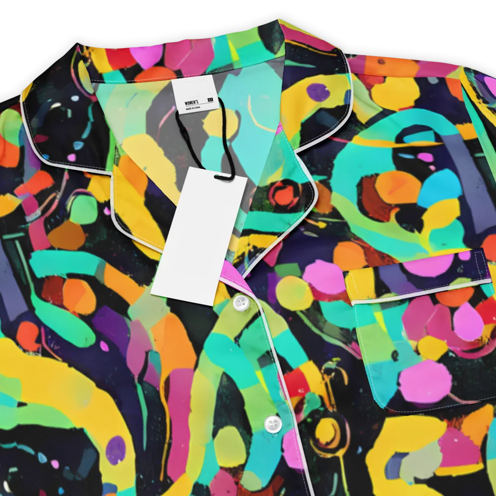 Neon Kinetic on Women's Short Sleeve Pajama Top — Product details
