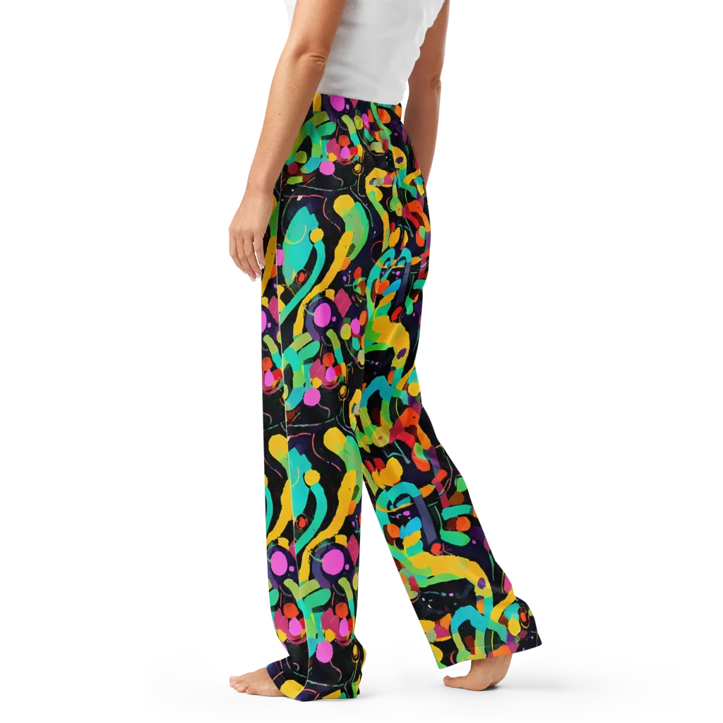 Neon Kinetic on Women's Pajama Pants — Left