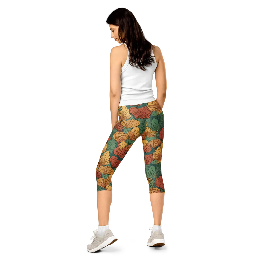 Ember Canopy on Capri Leggings — Back