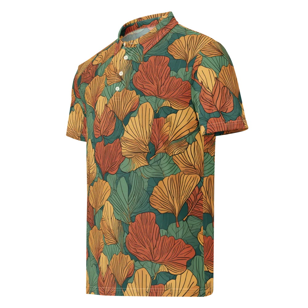 Ember Canopy on Men's Slim Fit Polo Shirt — Left Front