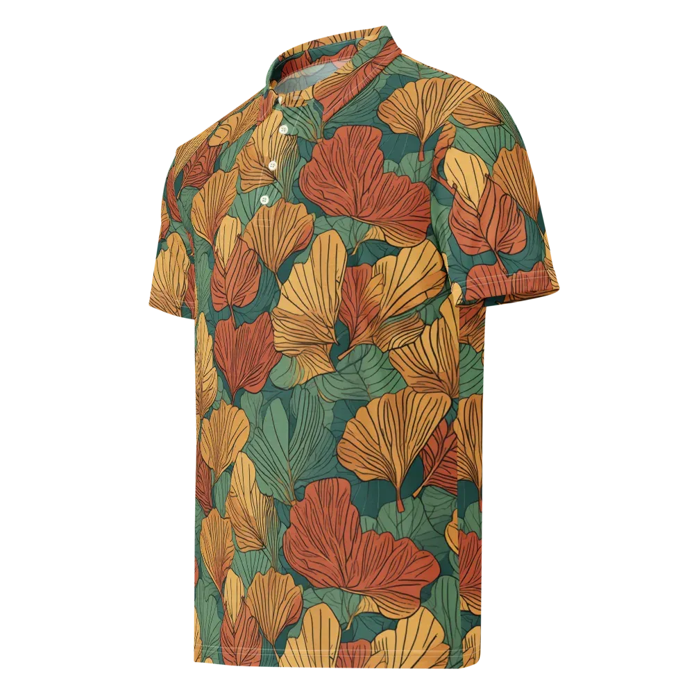 Ember Canopy on Men's Slim Fit Polo Shirt — Left Front