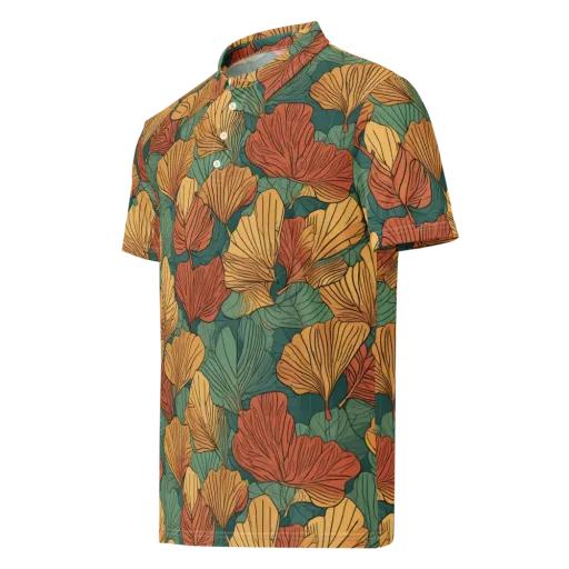Ember Canopy on a Men's Slim Fit Polo Shirt