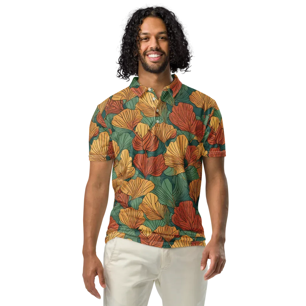 Ember Canopy on Men's Slim Fit Polo Shirt — Front