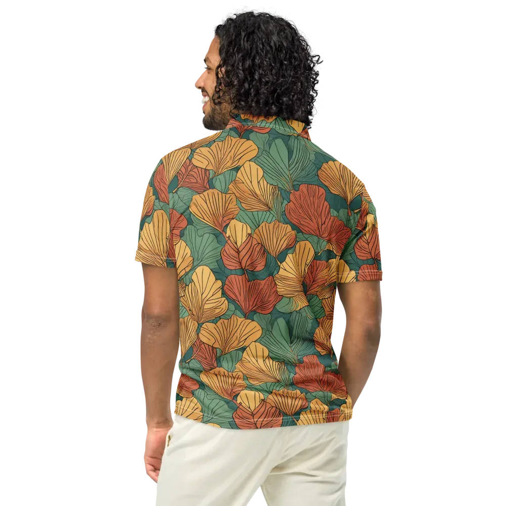 Ember Canopy on Men's Slim Fit Polo Shirt — Back