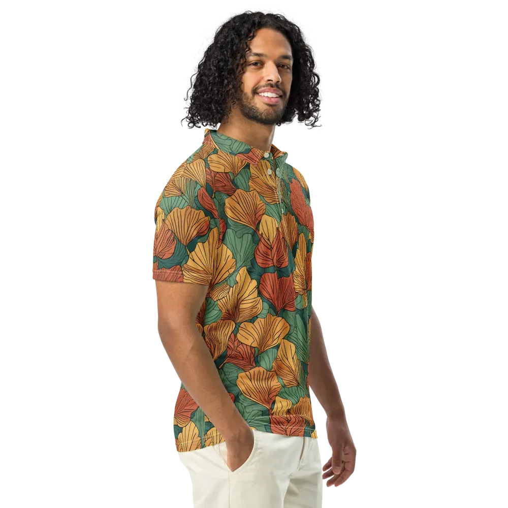 Ember Canopy on Men's Slim Fit Polo Shirt — Right Front