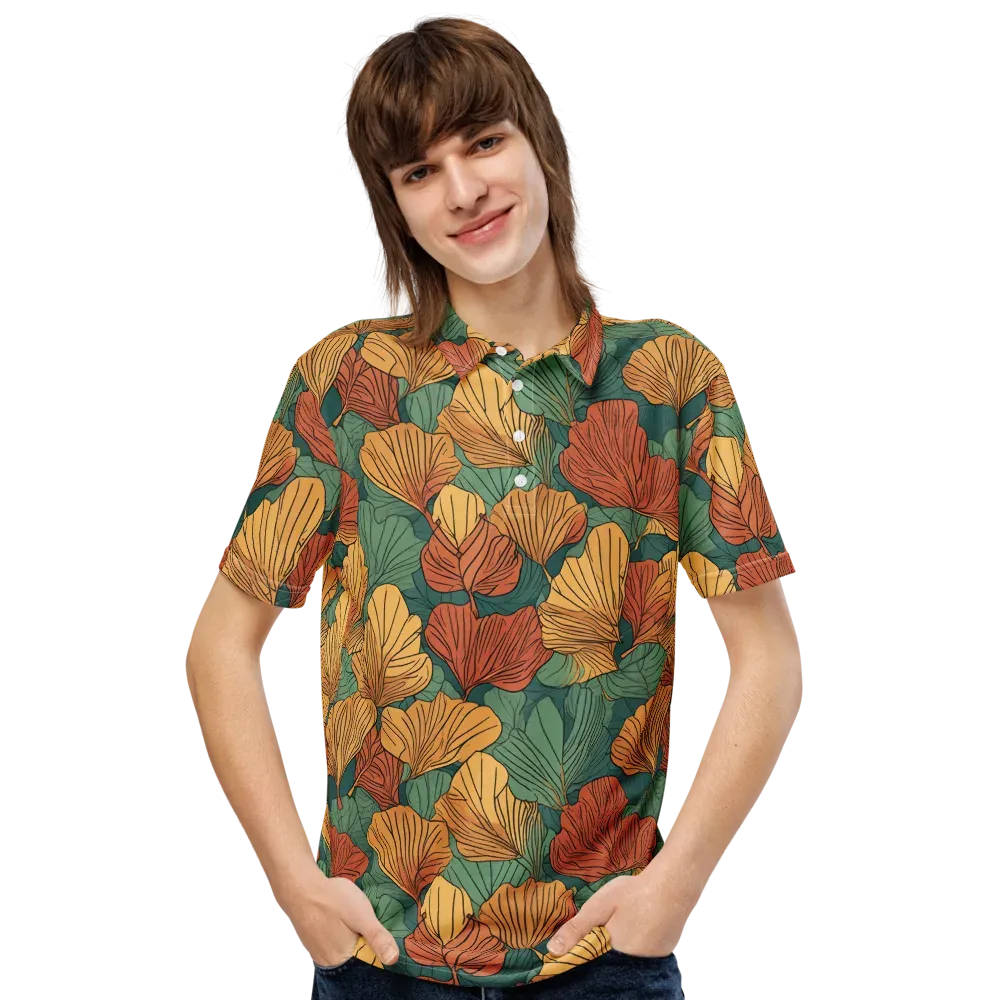 Ember Canopy on Men's Slim Fit Polo Shirt — Front
