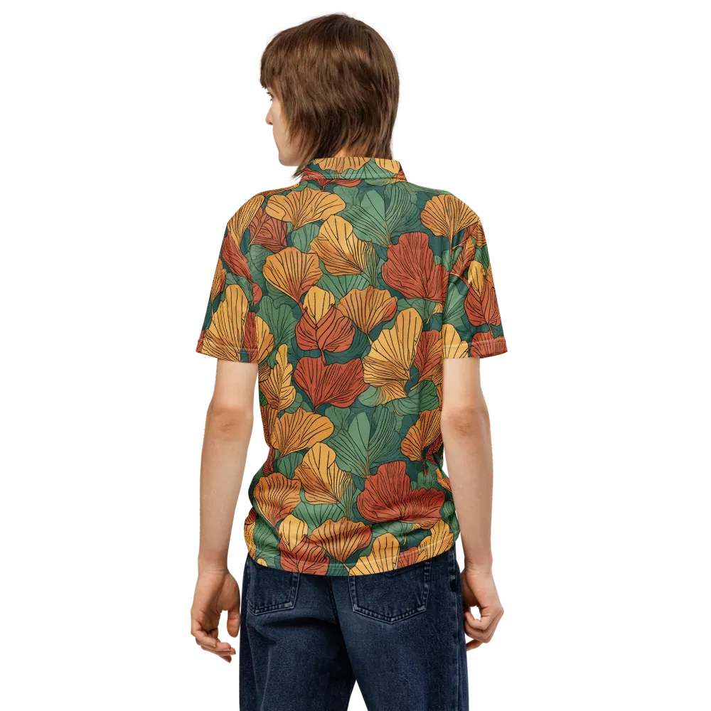 Ember Canopy on Men's Slim Fit Polo Shirt — Back