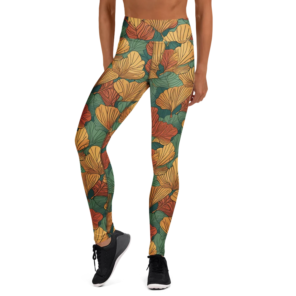 Ember Canopy on Yoga Leggings — Front