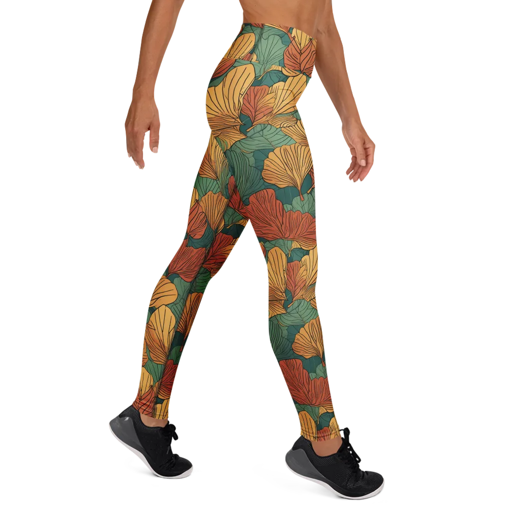 Ember Canopy on Yoga Leggings — Right