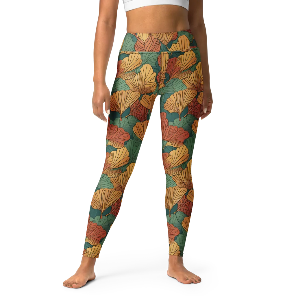 Ember Canopy on Yoga Leggings — Front