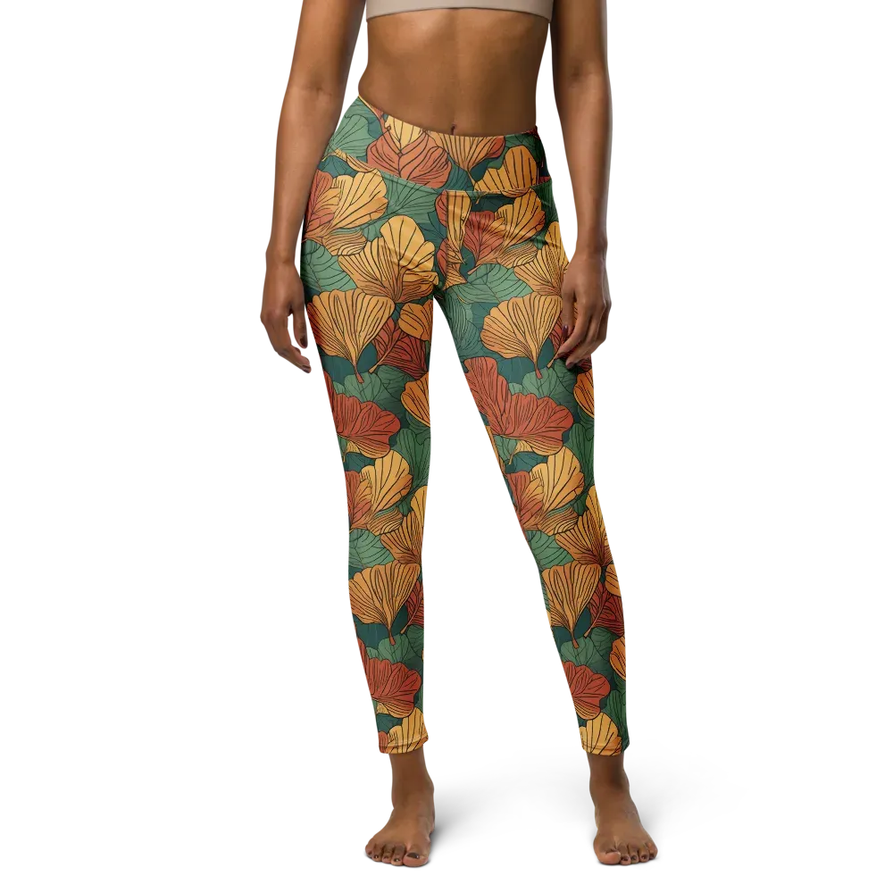 Ember Canopy on Yoga Leggings — Front