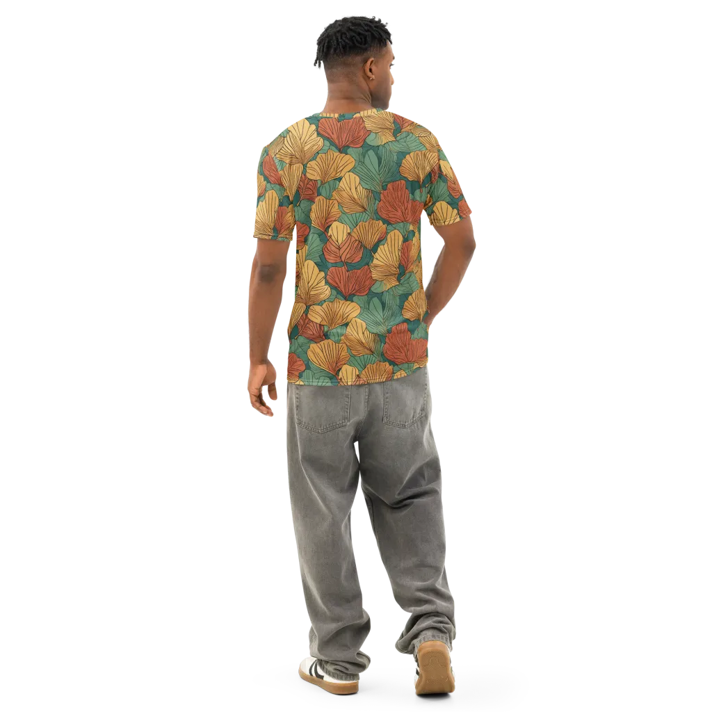 Ember Canopy on Men's Cotton Crew Neck T-Shirt — Back