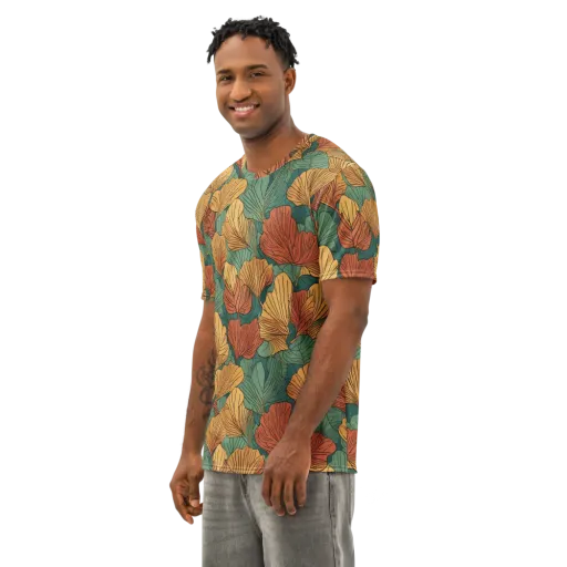 Ember Canopy on a Men's Cotton Crew Neck T-Shirt