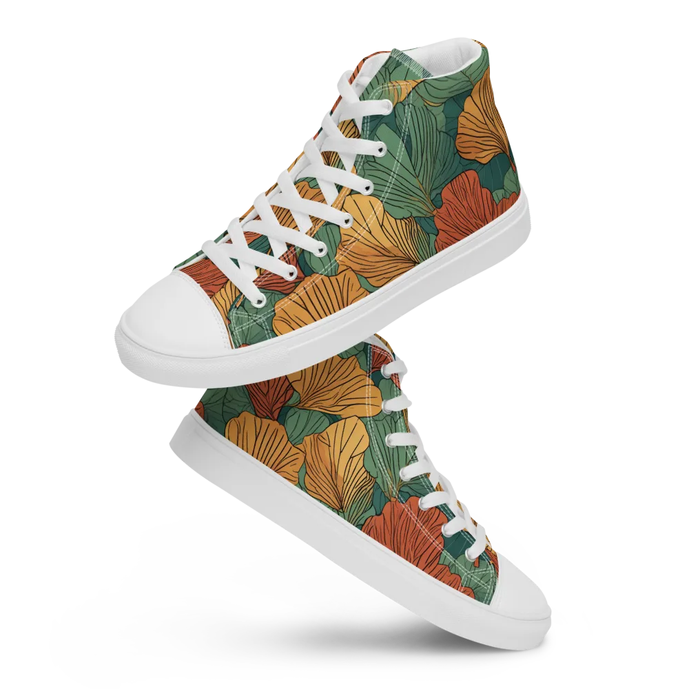 Ember Canopy on Men's High Top Canvas Shoes — Front