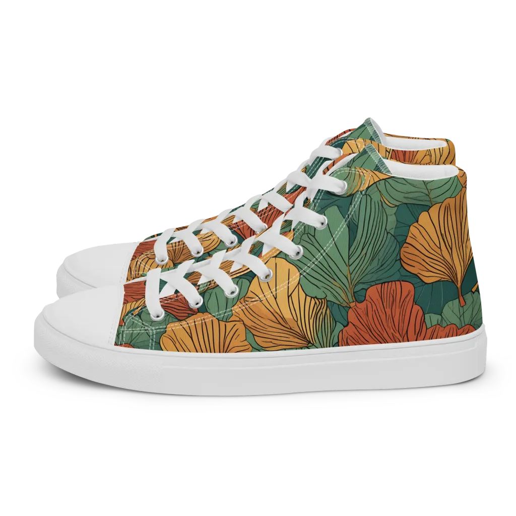 Ember Canopy on Women's High Top Canvas Shoes — Left