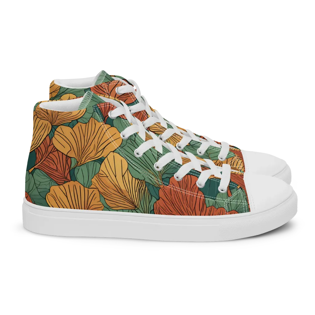 Ember Canopy on Women's High Top Canvas Shoes — Right