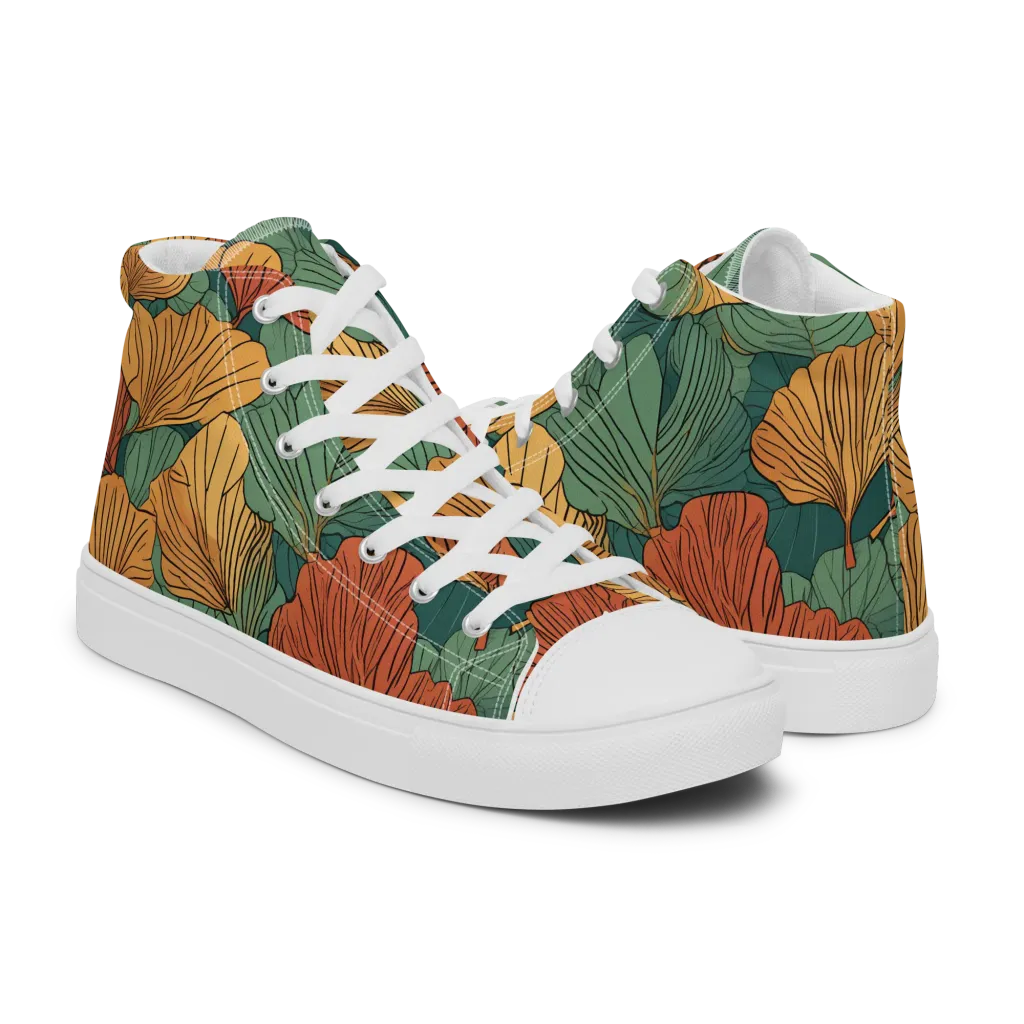 Ember Canopy on Women's High Top Canvas Shoes — Right