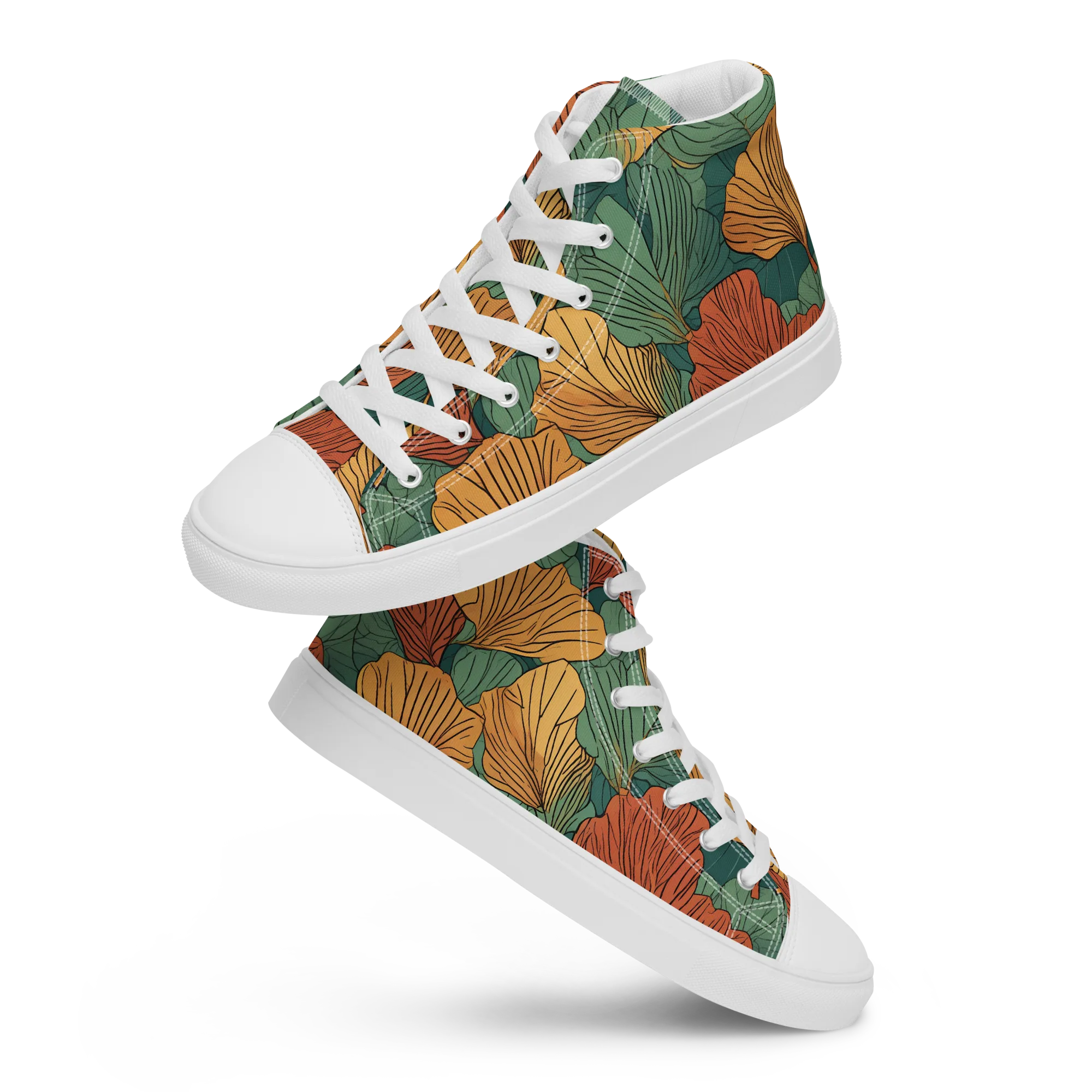 Ember Canopy on Women's High Top Canvas Shoes — Front