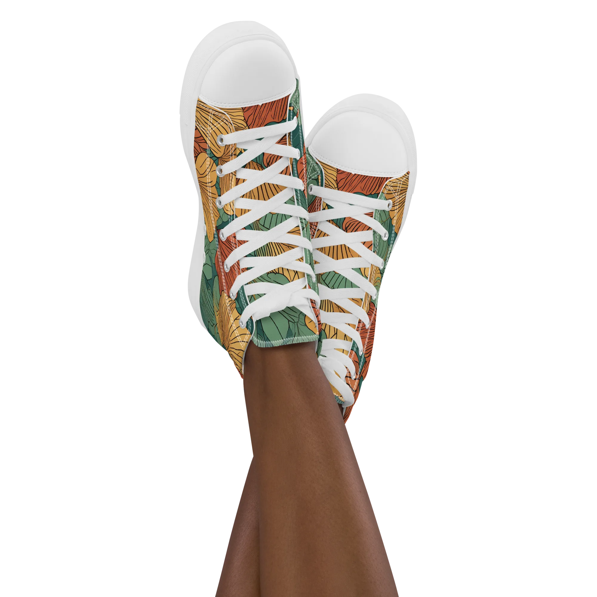 Ember Canopy on Women's High Top Canvas Shoes — Front