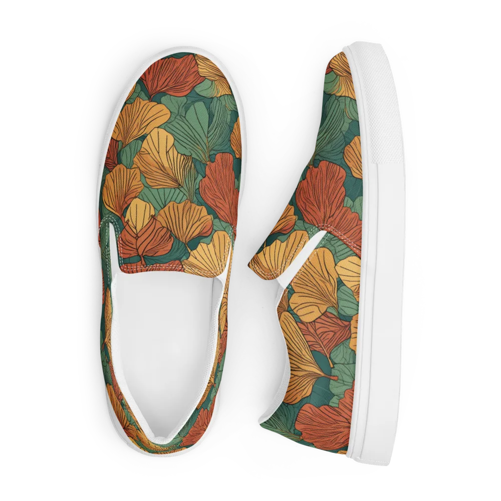 Ember Canopy on Men's Slip-On Canvas Shoes — Front