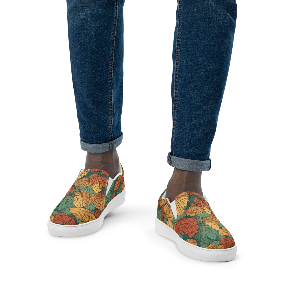 Ember Canopy on Men's Slip-On Canvas Shoes — Front